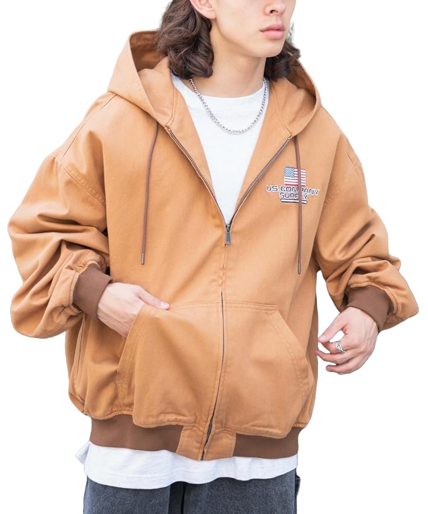 Amazon.co.jp: [ウィゴー] ワーカーズ フード ブルゾン アウター